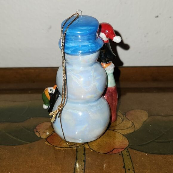 Coca-Cola 2003 Snowman Penguins Christmas Ornament Vintage - Picture 2 of 3
